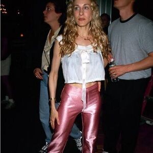 House of Harlow 1960 Pink Leather Pants